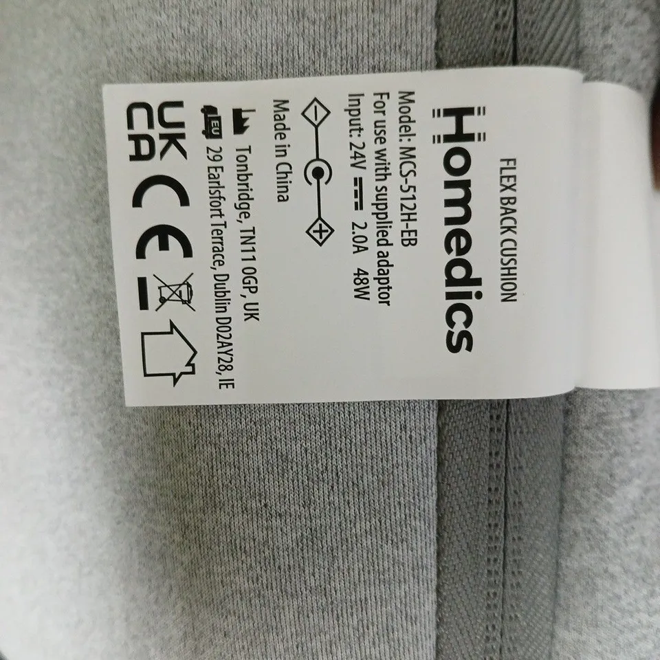 HOMEDICS FLEXBACK CUSHION MASSAGER – MODEL MCS-512ZH-EB