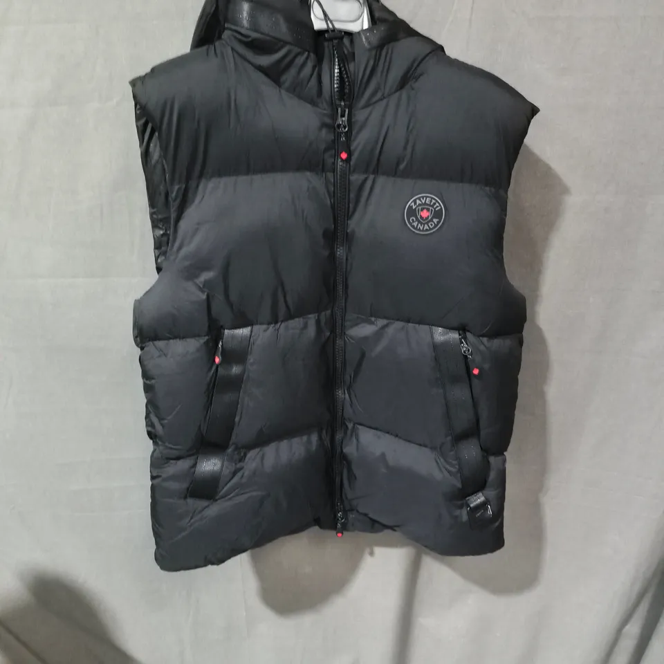 ZAVETTI CANADA ROVINO PUFFER GILET – JET BLACK – SIZE L