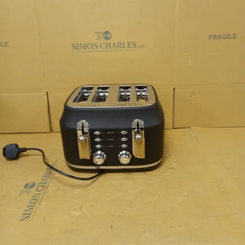 RANGEMASTER CLASSIC BLACK 2.1KW 4 SLICE TOASTER