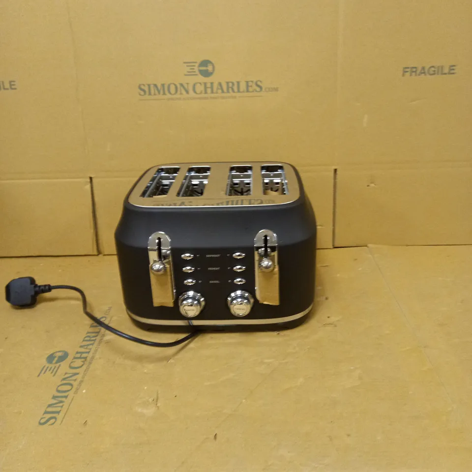 RANGEMASTER CLASSIC BLACK 2.1KW 4 SLICE TOASTER