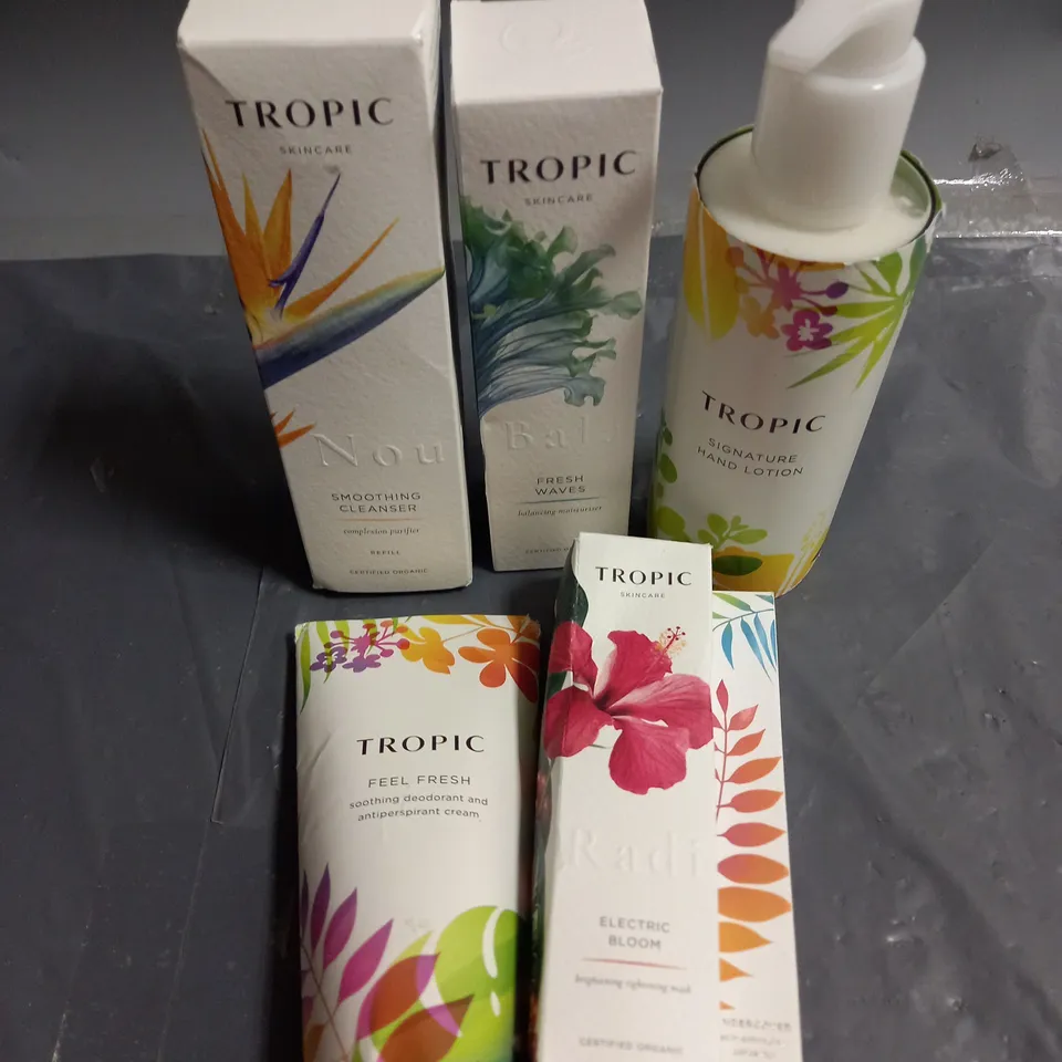TROPIC LOT OF 6 ASSORTED COSMETIC PRODUCTS TO INCLUDE - TIGHTENING MASK - CONCEALER - BALANCING MOISTURISER - ETC