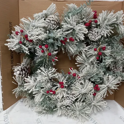 BOXED BAVARIAN LIT WREATH