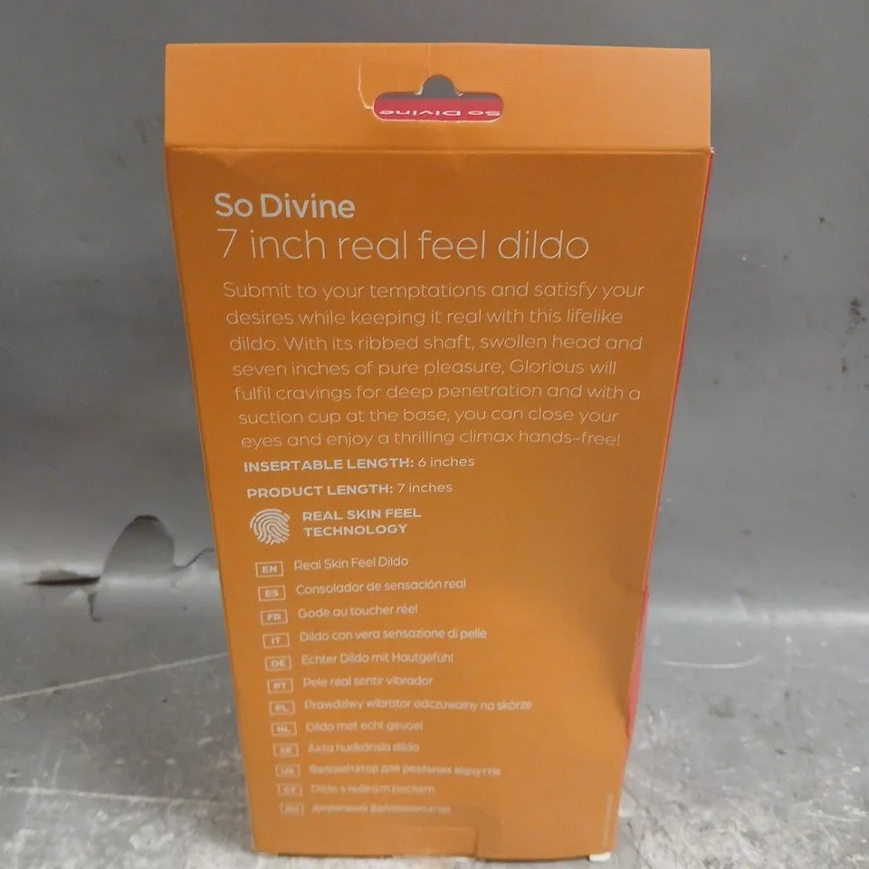 SEALED SO DIVINE GLORIUS 7" REAL FEEL DILDO