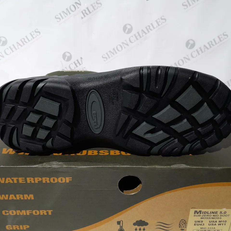 GRUBS MIDLINE 5.0 SUB ZERO MID BOOT IN MOSS - UK 9