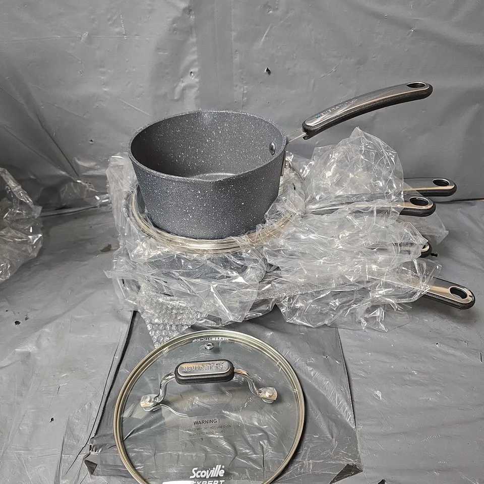 SCOVILLE EXPERT TOUGHENED ALUMINIUM 4 + 1 COOKWARE SET