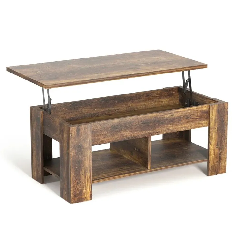 BOXED RIKIAH LIFT TOP EXTENDABLE COFFEE TABLE WITH 12CM DEEP STORAGE 