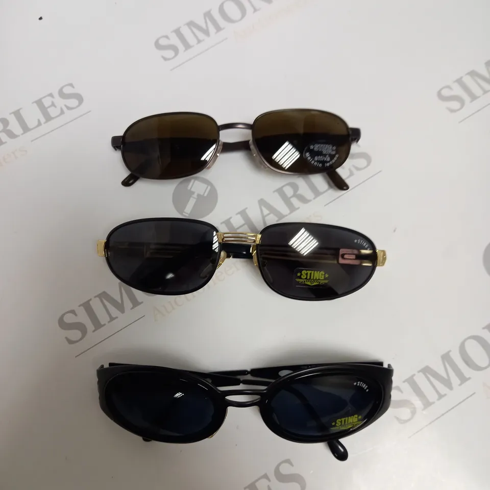 APPROXIMATELY 10 ASSORTED DE RIGO STING SUNGLASSES TO INCLUDE MODELS 4237, 4214, 4358 ETC.