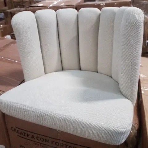 BOXED MARKLAND CREAM FABRIC DINING CHAIR