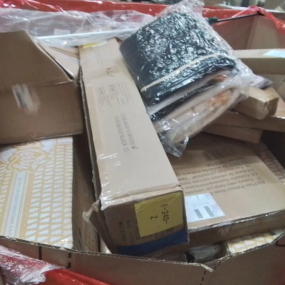 PALLET OF ASSORTED HOUSEHOLD GOODS AND PRODUCTS TO INCLUDE;HYDRAULIC CRIMPING TOOL,PICTURE FRAME,LED MIRROR LIGHT 