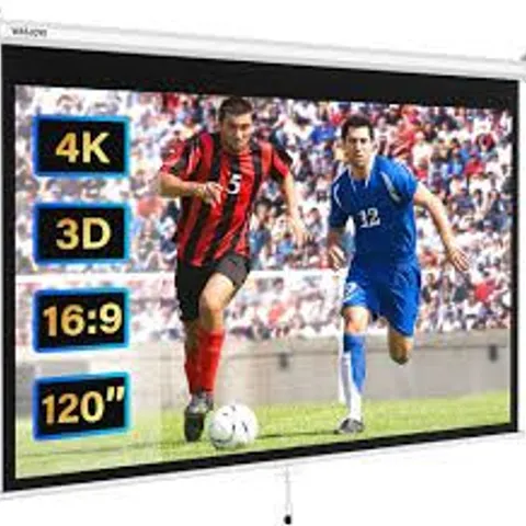 WASJOYE MANUAL PULL-DOWN PROJECTOR SCREEN