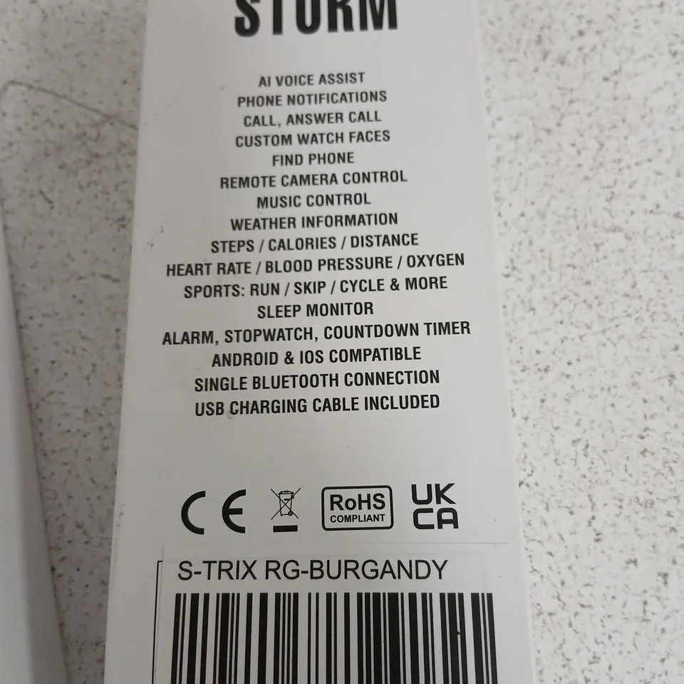 STORM S-TRIX SMART WATCH RG-BURGUNDY