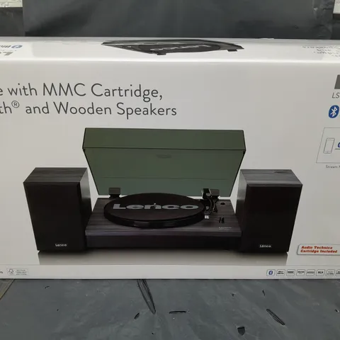 BOXED LENCO LS-301BK BLUETOOTH TURNTABLE & SPEAKERS 