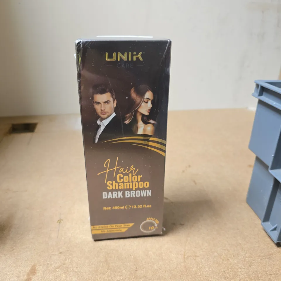 UNIK CARE HAIR COLOUR SHAMPOO – DARK BROWN, 400 ML