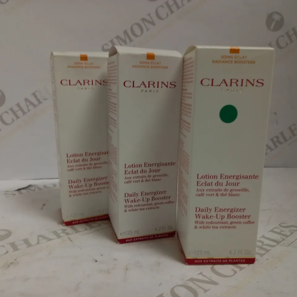 LOT OF 12 CLARINS DAILY ENERGISER WAKE-UP BOOSTER 125ML