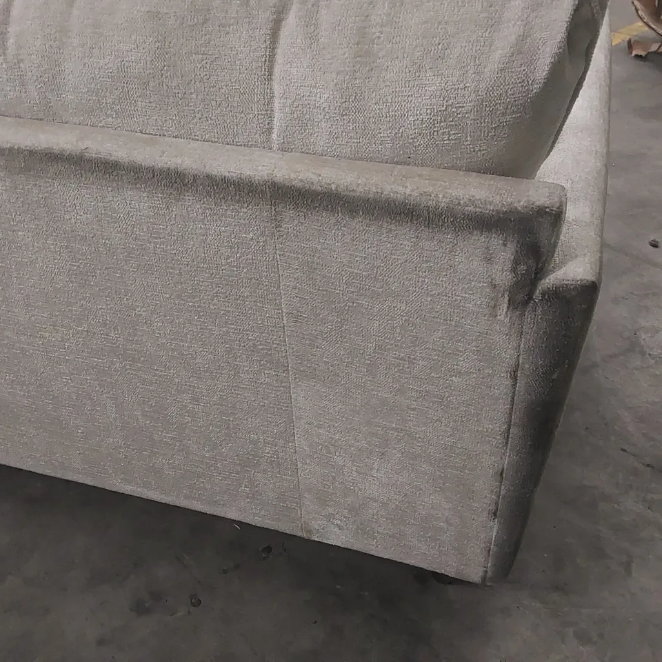 QUALITY DESIGNER SANREMO 3 SEATER CHENILLE UPHOLSTERED SOFA - NATURAL