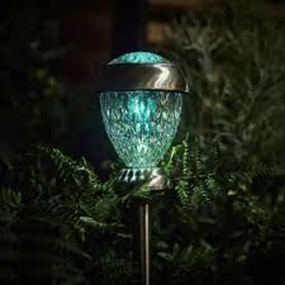 FLOURISH DUAL MODE STAINLESS STEEL SOLAR STAKE LIGHT