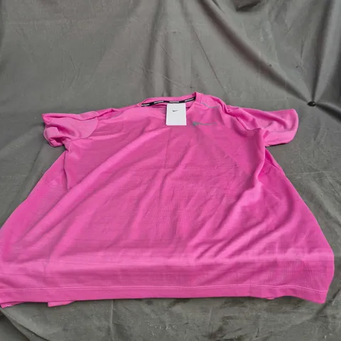 NIKE RUNNING MILER 1.0 PINK - MEN'S T-SHIRT, SIZE LG (FZ4782-675)
