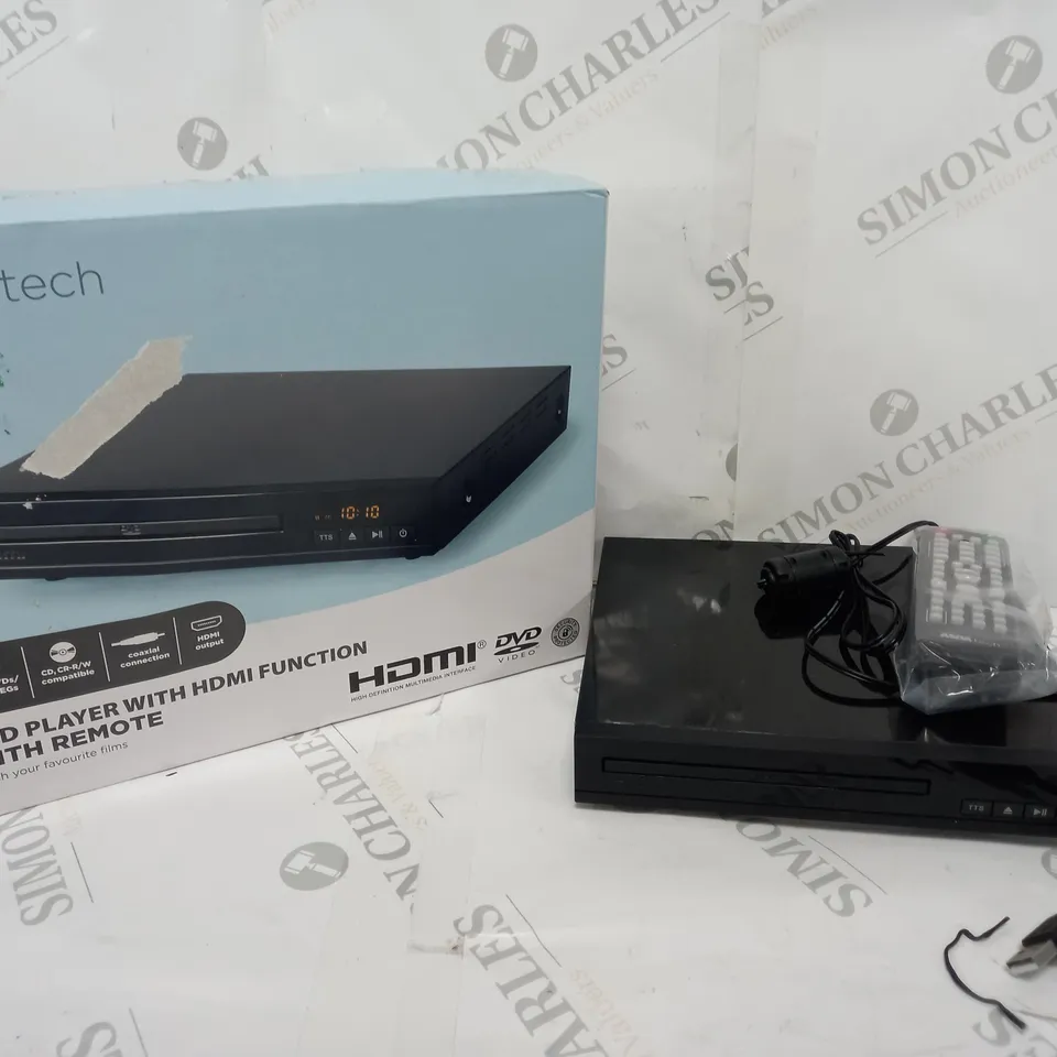 BOXED HDMI DVD PLAYER WITH REMOTE IN BLACK