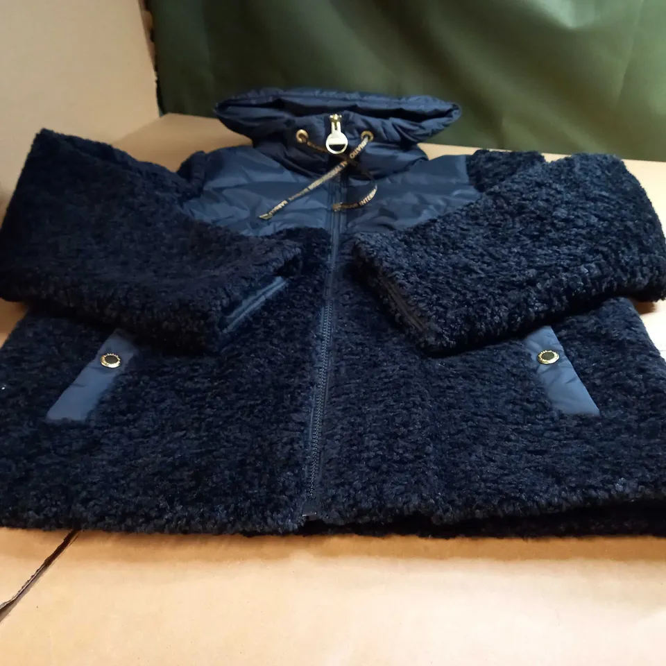 BARBOUR BLACK BORG/PADDED WINTER JACKET - SIZE 10
