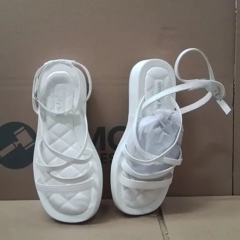 BOXED BRAND NEW APPROXIMATELY 6 SIMPLY BE PHEOBE WIDE SHOES WHITE SIZE 6