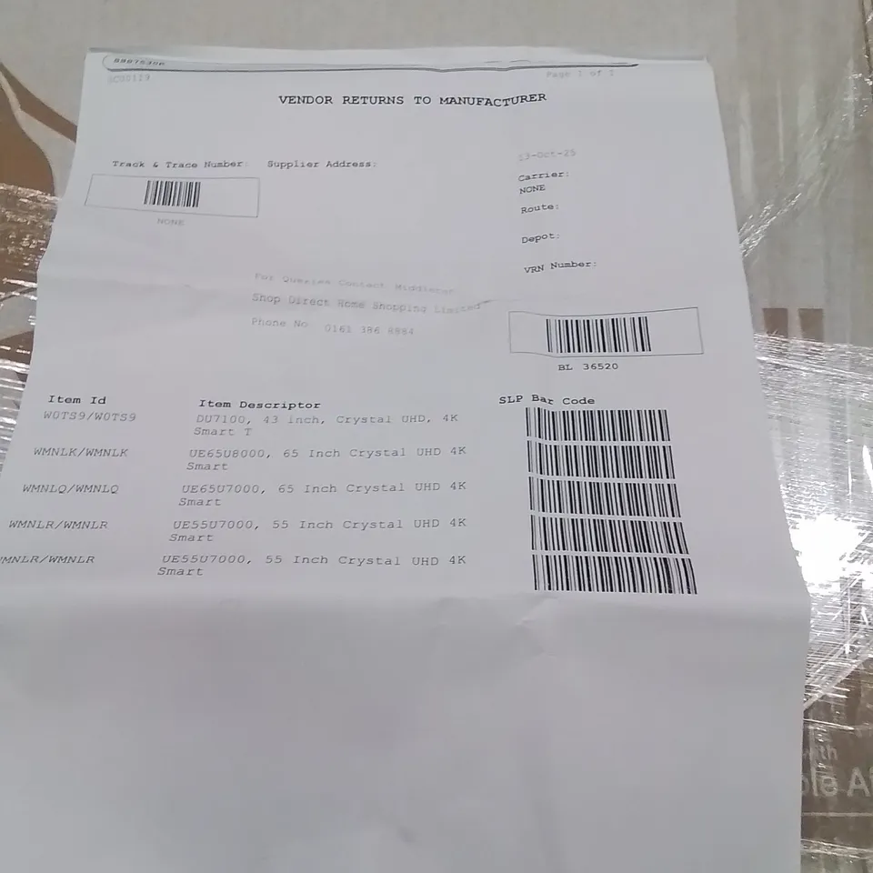 PALLET  CONTAINING APPROXIMATELY 8 DAMAGED TVS