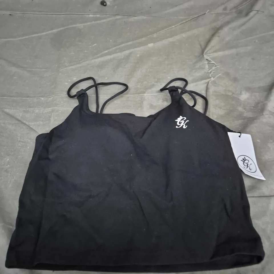 GYMKING BLACK SPORTS CROP TOP – WOMEN'S SIZE 12