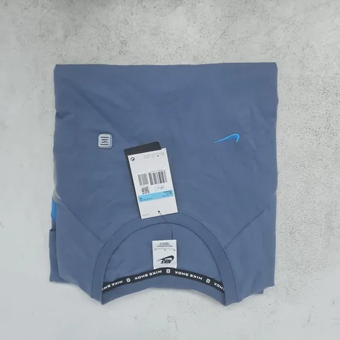 NIKE SHOX LONG SLEEVE T-SHIRT IN BLUE/GREY SIZE MEDIUM