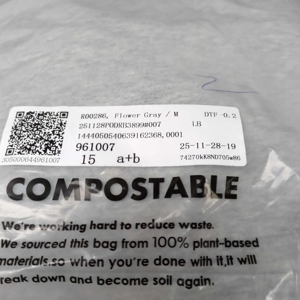 MEVSI RACING CLUB FLOWER GREY HOODIE MEDIUM BAGGED