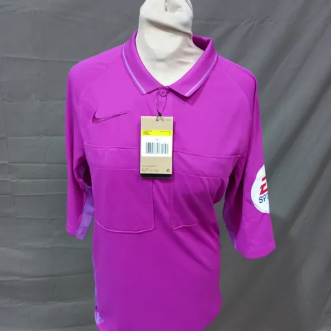 NIKE DRI FIT BRIGHT PURPLE EA SPORTS POLO SHIRT - SMALL
