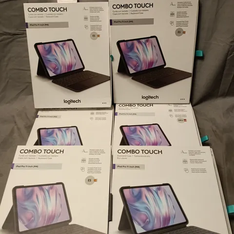 6 X BOXED LOGITECH COMBO TOUCH IPAD PRO TABLET CASES (ASSORTED LAYOUTS)