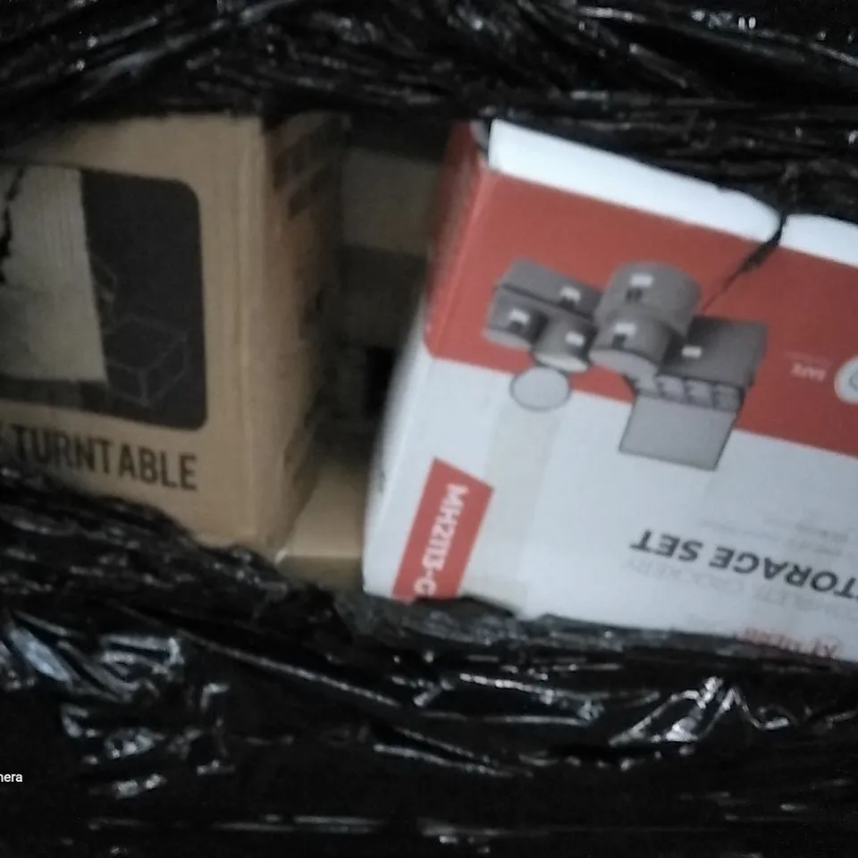 PALLET OF ASSORTED ITEMS INCLUDING JUNIOR BASKETBALL SYSTEM, REIGA CEILING FAN, VINTAGE TURNTABLE, MERBHOME COMPLETE CROCKERY STORAGE SET 