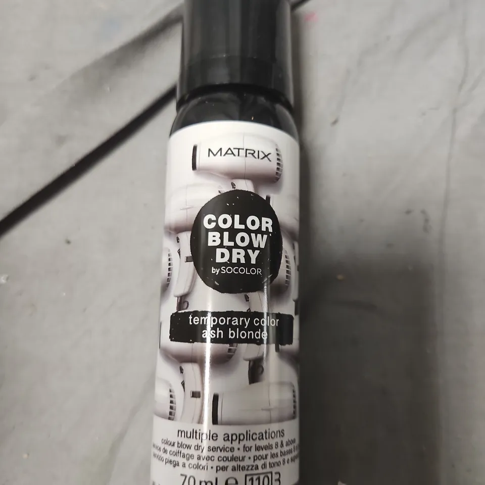 BOX OF APPROXIMATELY 24 MATRIX COLOR BLOW DRY TEMPORARY COLOUR ASH BLONDE – 70ML BOTTLES