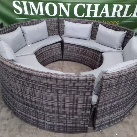 MACCLENNY ROUND RATTAN SOFA DINING (2 PARTS)