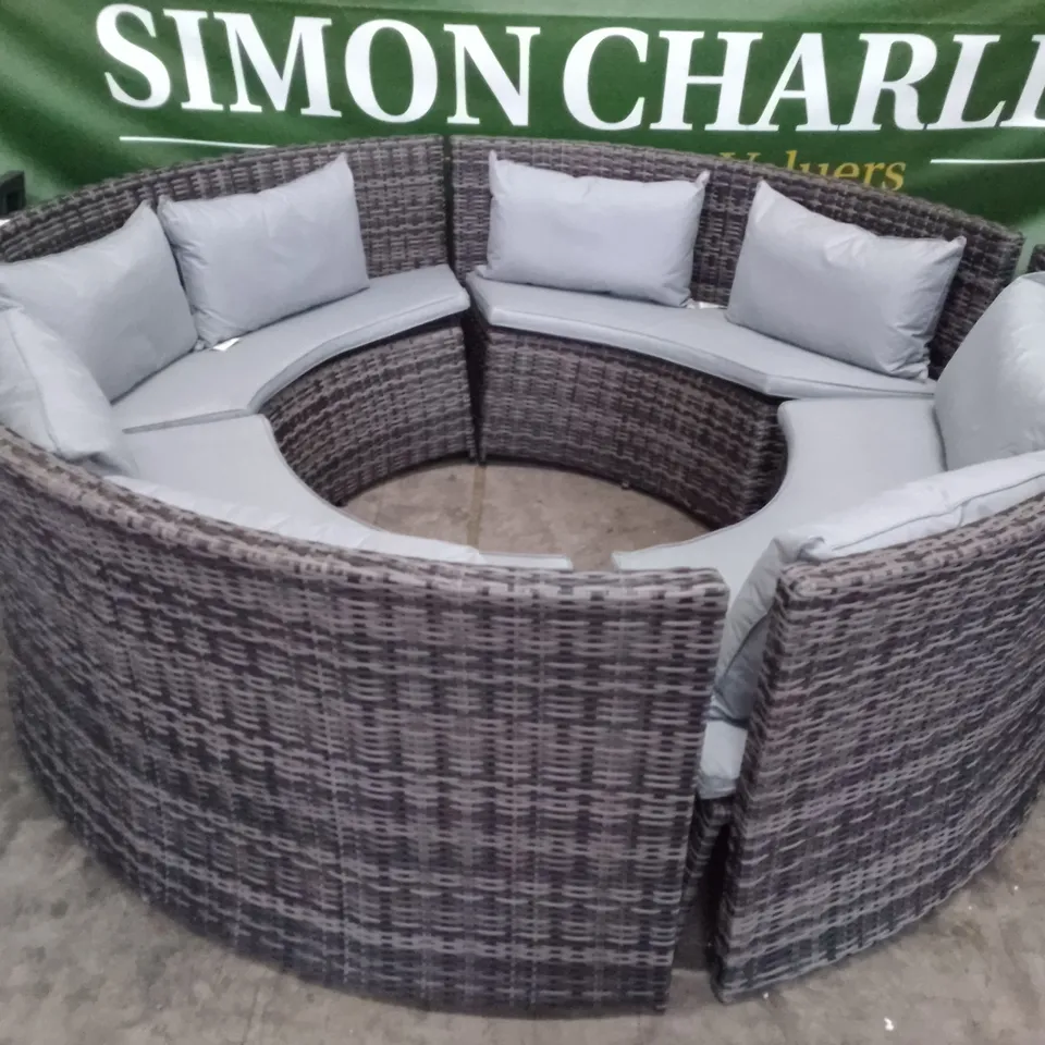 MACCLENNY ROUND RATTAN SOFA DINING (2 PARTS) 
