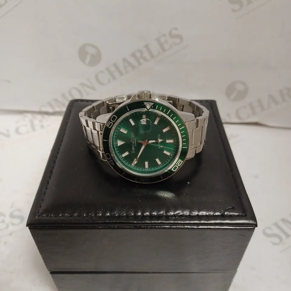 BOXED SWAN AND EDGAR WATCH - MAGNIFIED DATE - AUTOMATIC - STAINLESS STEEL - WATER RESITANT 3 ATM.