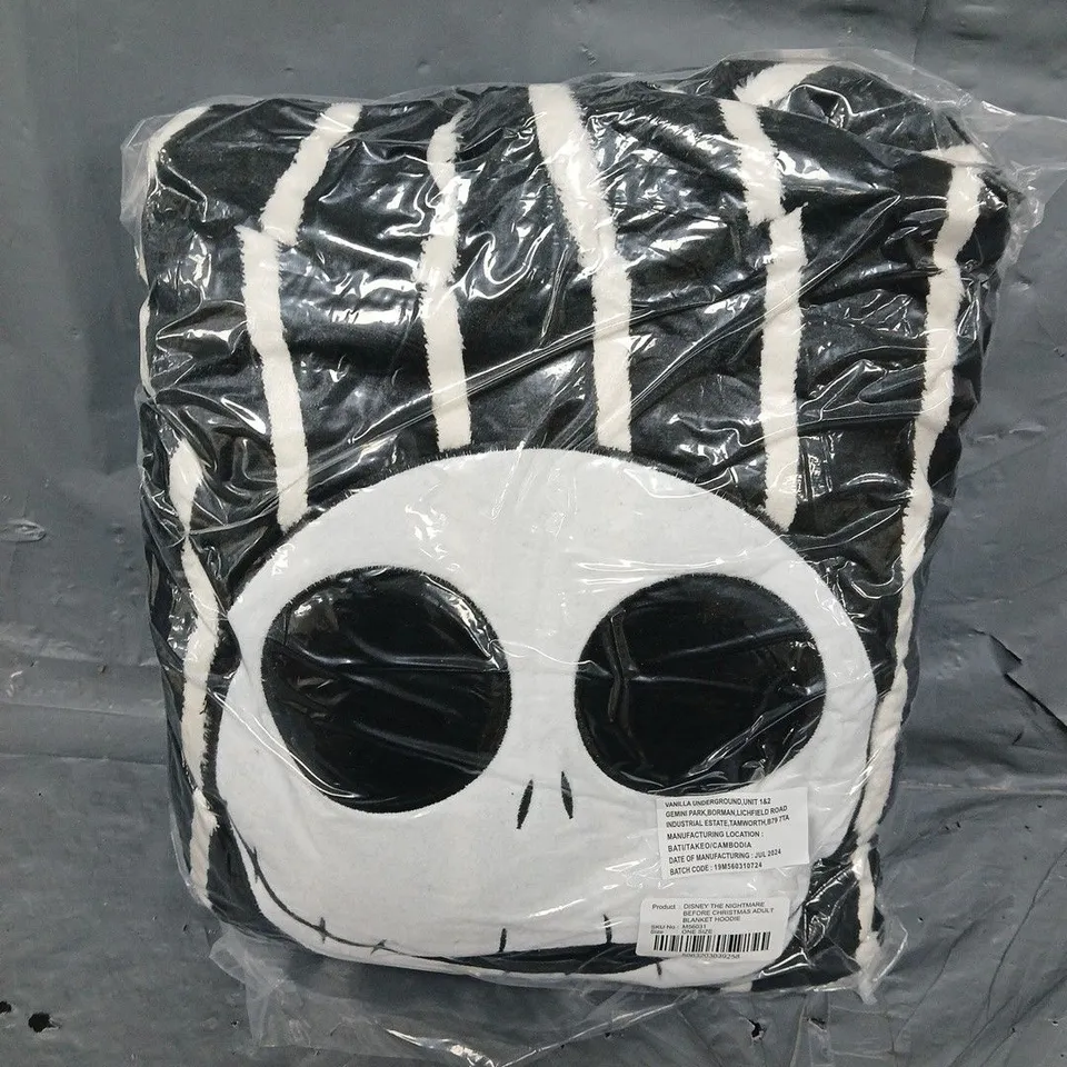 BAGGED DISNEY THE NIGHTMARE BEFORE CHRISTMAS ADULT BLANKET HOODIE - ONE SIZE