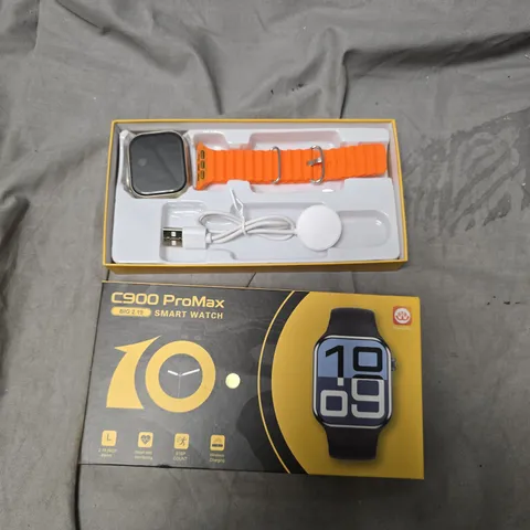 C900 PROMAX SMART WATCH – ORANGE SILICONE STRAP, BOXED
