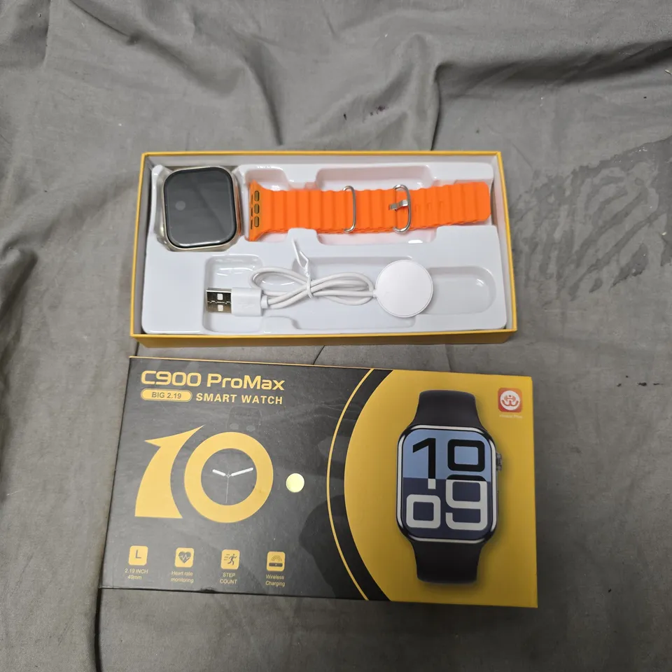 C900 PROMAX SMART WATCH – ORANGE SILICONE STRAP, BOXED