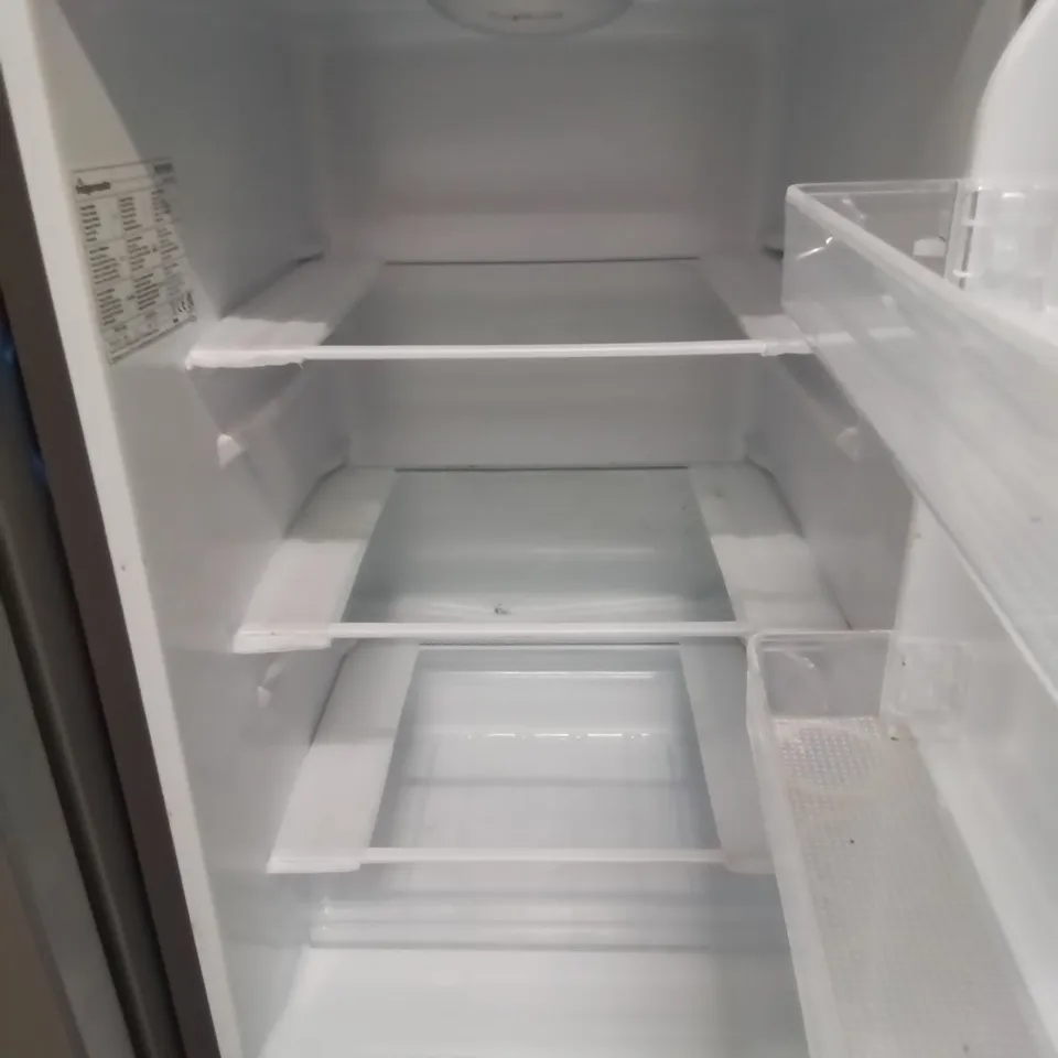 FRIDGEMASTER MC50165ES, 50CM FREESTANDING 60/40 FRIDGE FREEZER SILVER - UNPROCESSED RAW RETURN 