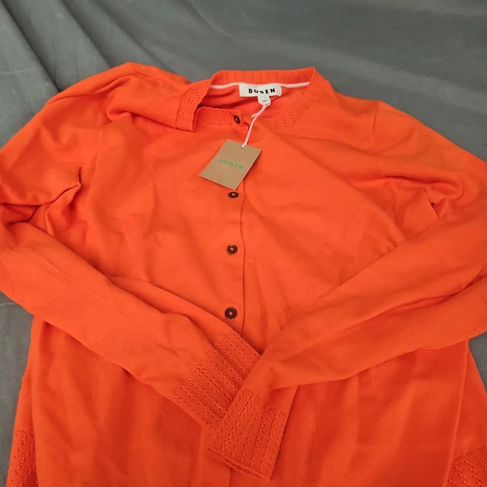 BODEN WOMEN'S CARDIGAN – ORANGE, SIZE L