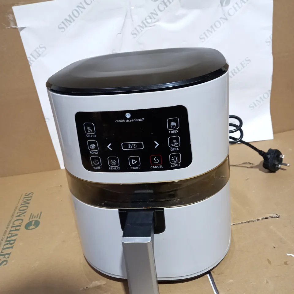 COOK'S ESSENTIALS 4.0L AIR FRYER WITH DIGITAL TOUCHSCREEN & VIEWING SCREEN - COOL GREY