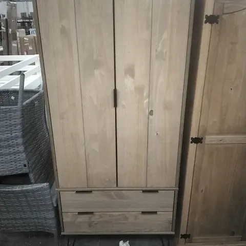 CASHEL 2 DOOR, 2 DRAWER WARDROBE, INDUSTRIAL DESIGN 