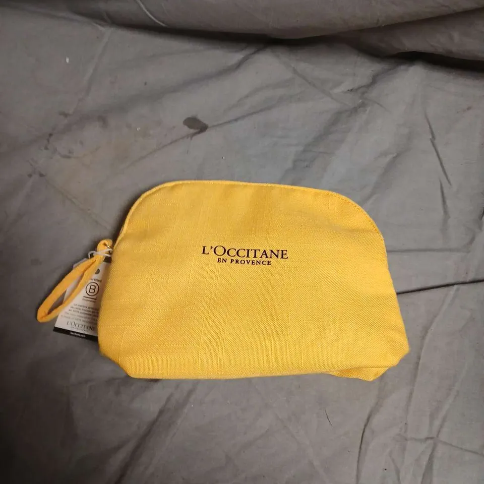 L'OCCITANE EN PROVENCE TRAVEL GIFT SET IN YELLOW POUCH – BODY & HAND CARE (TRAVEL SIZES)