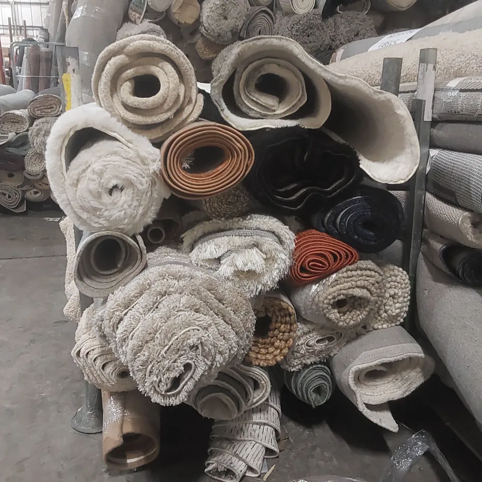 STILLAGE CONTAINING APPROXIMATELY  22x ASSORTED DESIGNER RUGS - STILLAGE NOT INCLUDED
