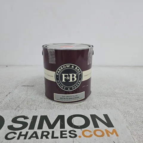 FARROW & BALL ESTATE EMULSION PAINT 2.5 LITRES SAP GREEN NO 199