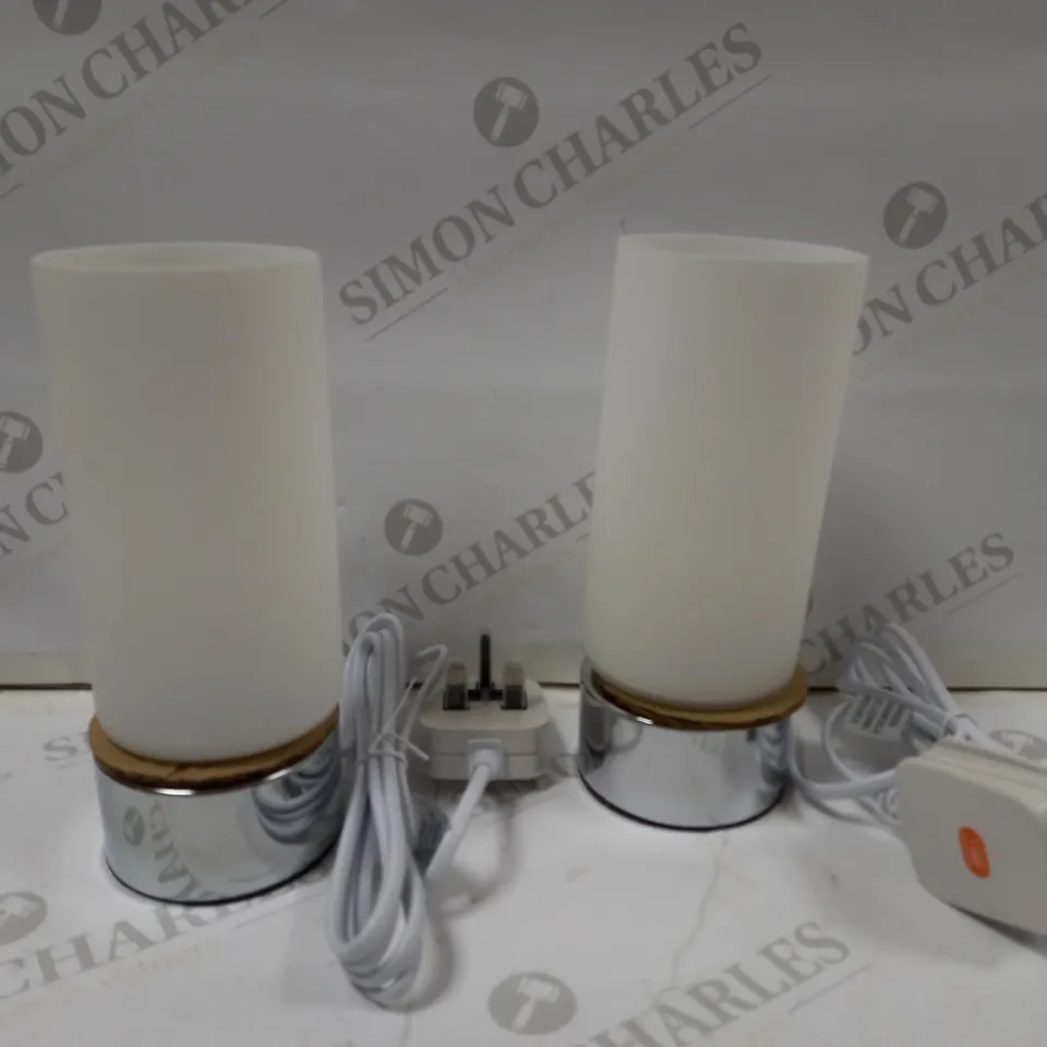 JOHN LEWIS SET OF 2 CARA GLASS TOUCH LAMPS