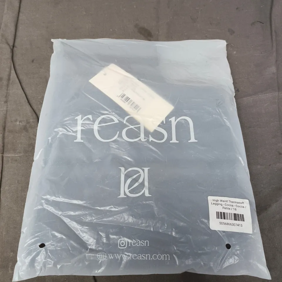 BAGGED REASN HIGH WAIST THERMO SOFT LEGGINGS – COCOA, PETITE / 18