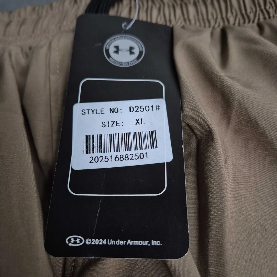 UNDER ARMOUR SHORTS – BEIGE, SIZE XL