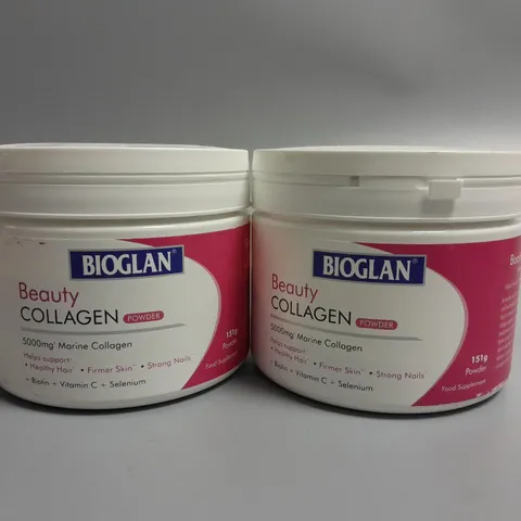 2 SEALED BIOGLAN BEAUTY COLLAGEN POWDER 151g