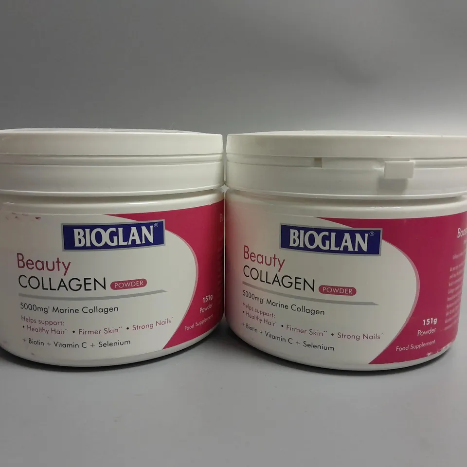 2 SEALED BIOGLAN BEAUTY COLLAGEN POWDER 151g